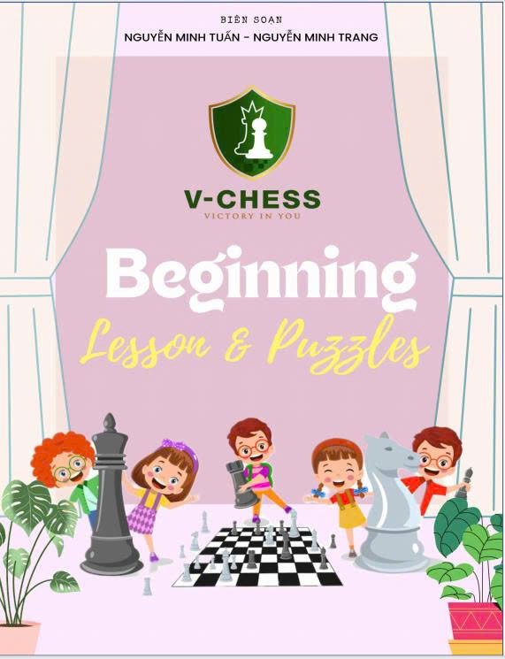 Sách học cờ vua V-Chess Begining lesson & Puzzles
