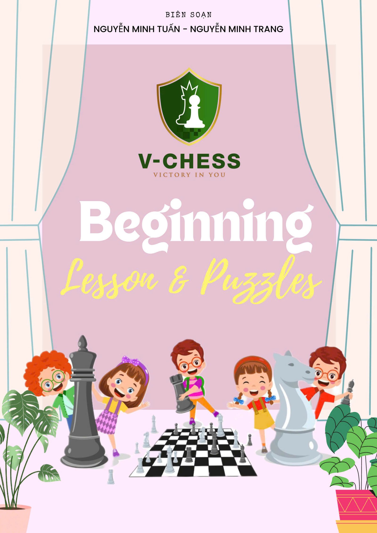 Sách Cờ Vua V-CHESS Beginning - Lessons & Puzzles (Dành Cho Người Mới Bắt Đầu)