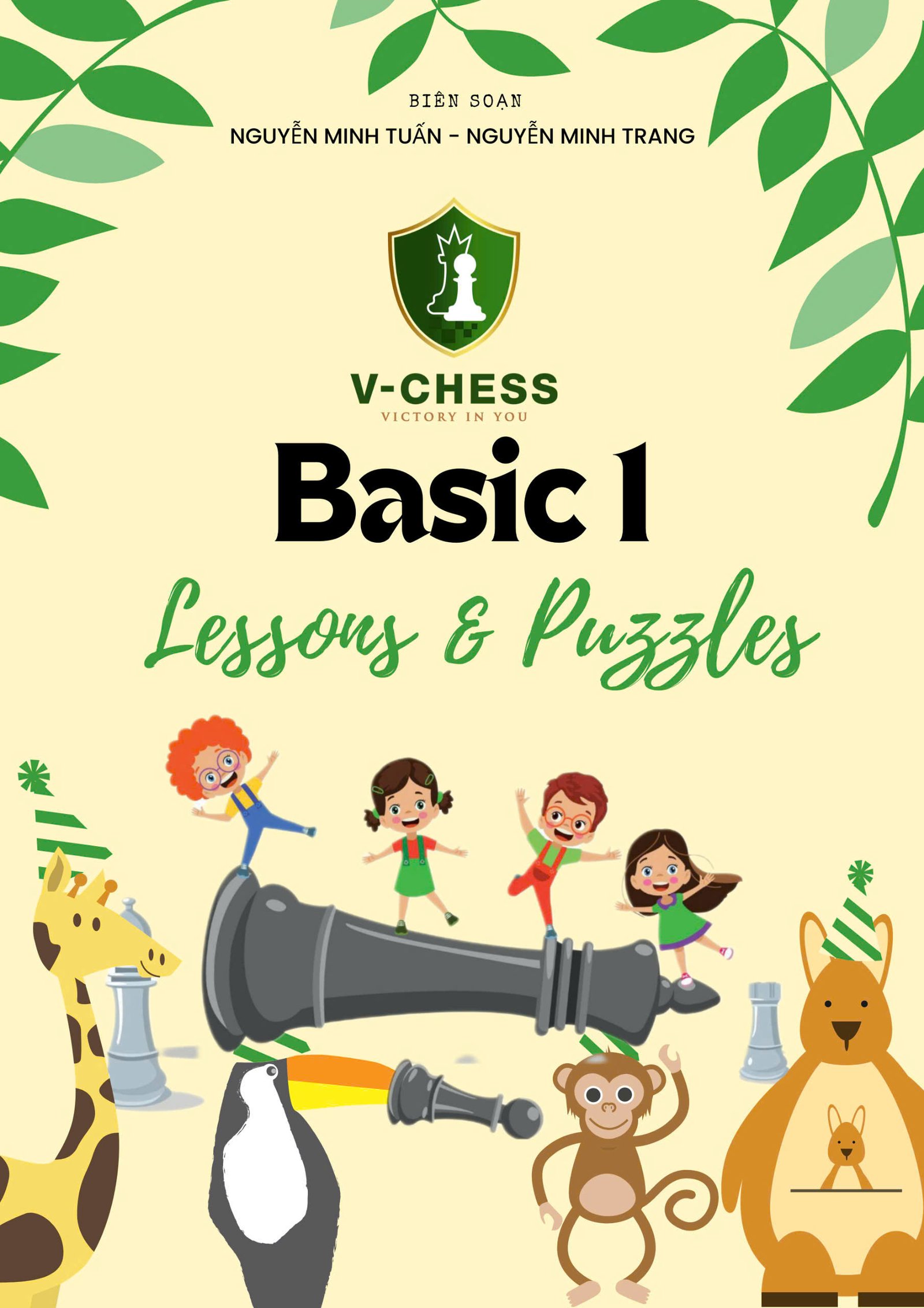 Sách Cờ Vua V-CHESS Basic 1 - Lessons & Puzzles