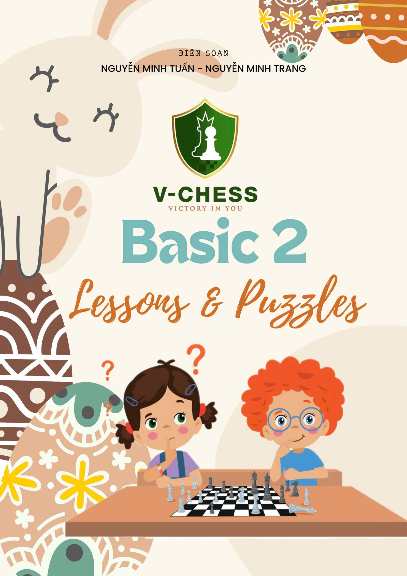 Sách Cờ Vua V-CHESS Basic 2 - Lessons & Puzzles