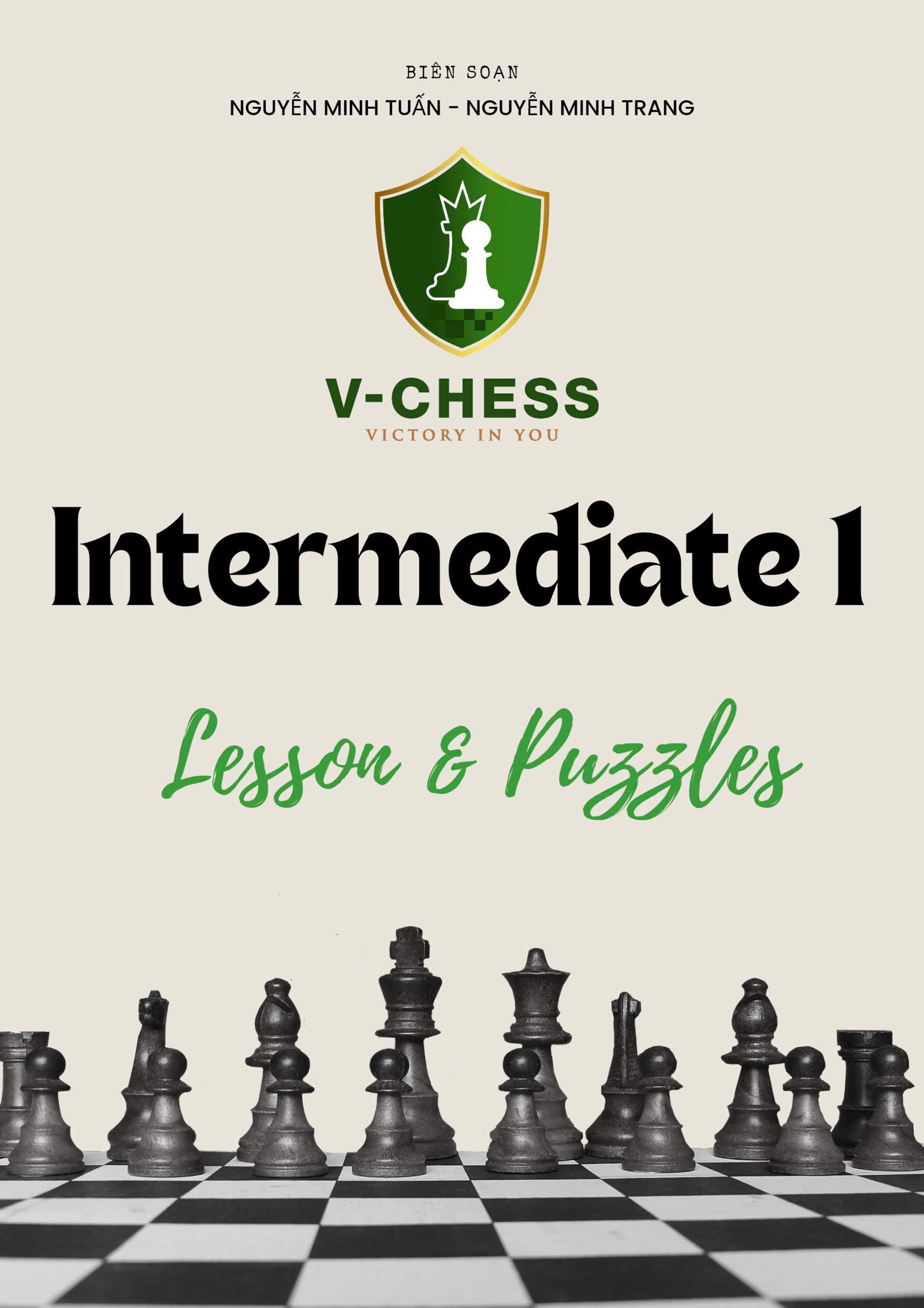 Sách Cờ Vua V-CHESS Intermediate 1 - Lessons & Puzzles