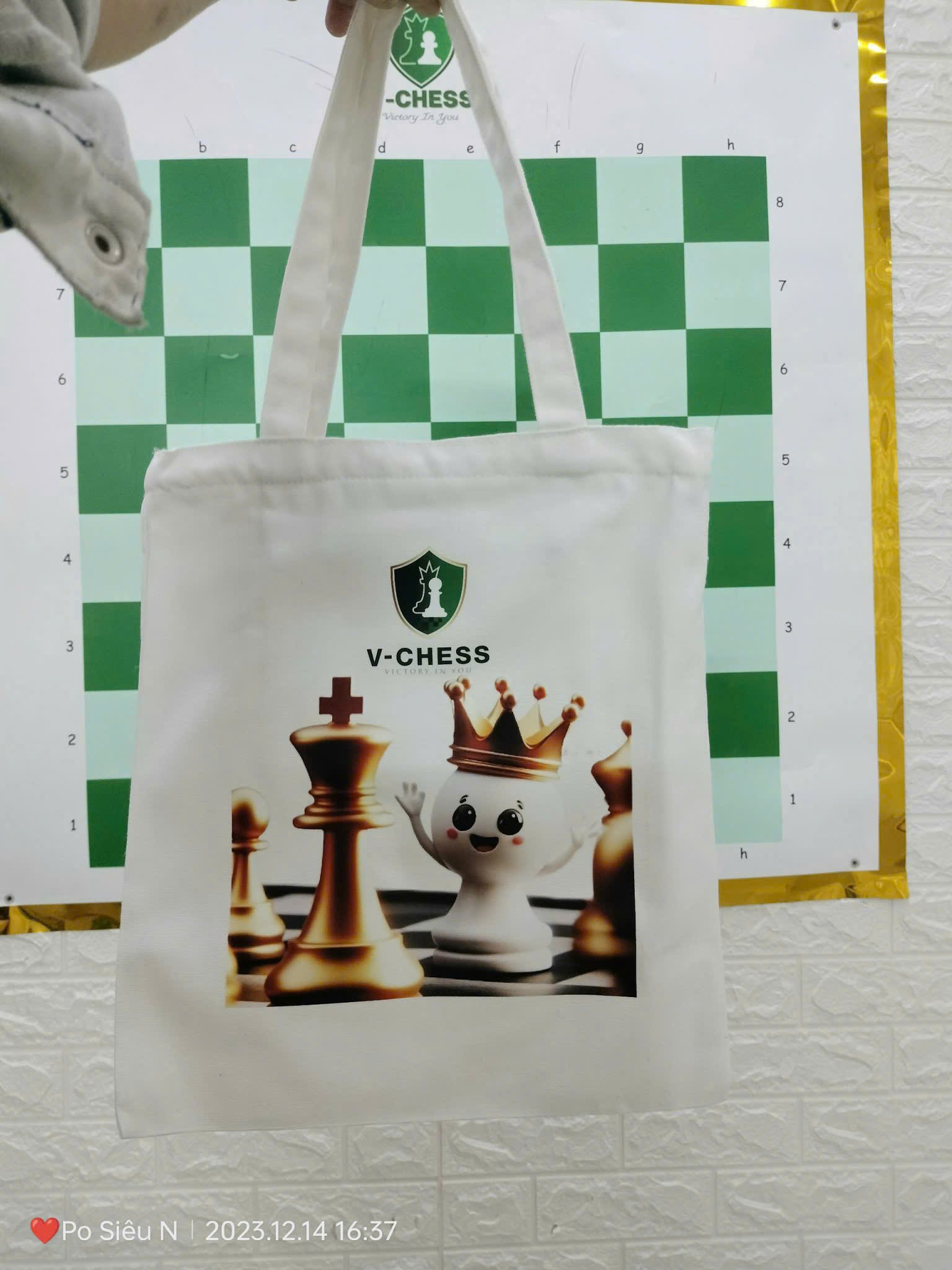 Túi Tote Vải Canvas In Logo V-CHESS